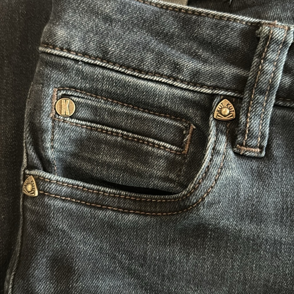 KUT from the Kloth Skinny Jeans Stretch Size 6 Mid Rise 5 Pocket Dark Wash - Picture 6 of 8